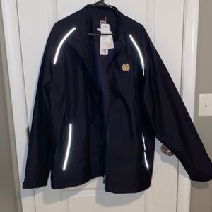 Men’s rain jacket, Notre Dame patch